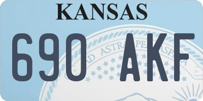 KS license plate 690AKF