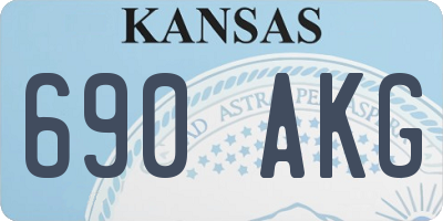 KS license plate 690AKG
