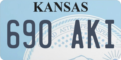 KS license plate 690AKI