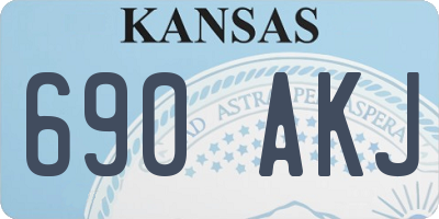 KS license plate 690AKJ