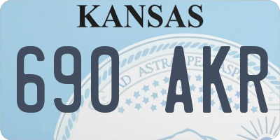 KS license plate 690AKR