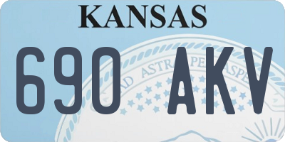 KS license plate 690AKV