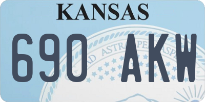 KS license plate 690AKW