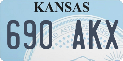 KS license plate 690AKX