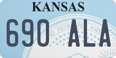 KS license plate 690ALA