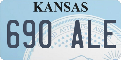 KS license plate 690ALE
