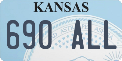 KS license plate 690ALL