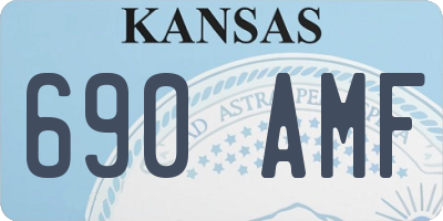 KS license plate 690AMF