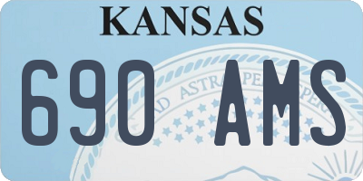 KS license plate 690AMS