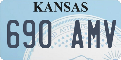 KS license plate 690AMV