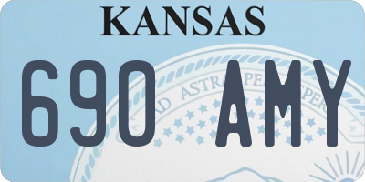 KS license plate 690AMY