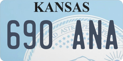 KS license plate 690ANA