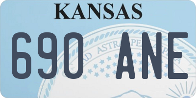KS license plate 690ANE