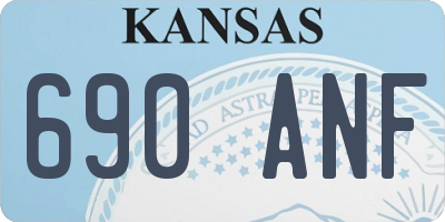 KS license plate 690ANF