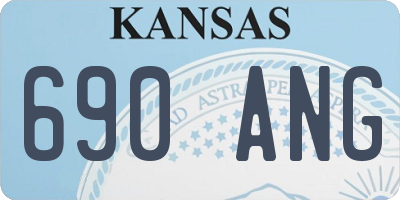 KS license plate 690ANG