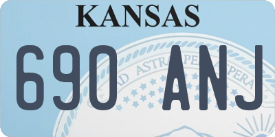 KS license plate 690ANJ