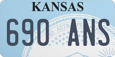 KS license plate 690ANS
