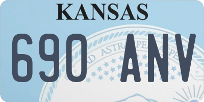 KS license plate 690ANV