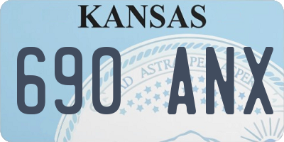 KS license plate 690ANX