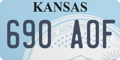 KS license plate 690AOF
