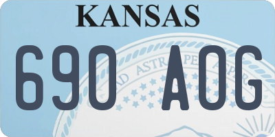 KS license plate 690AOG