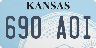 KS license plate 690AOI