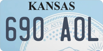 KS license plate 690AOL