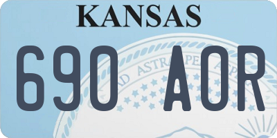 KS license plate 690AOR