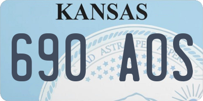 KS license plate 690AOS