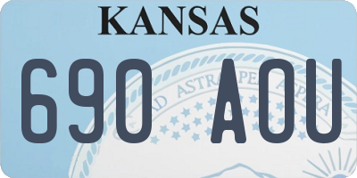 KS license plate 690AOU
