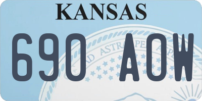 KS license plate 690AOW