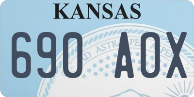 KS license plate 690AOX