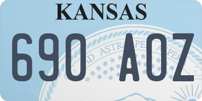 KS license plate 690AOZ
