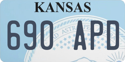 KS license plate 690APD