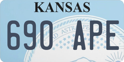 KS license plate 690APE