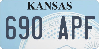 KS license plate 690APF