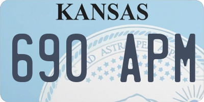KS license plate 690APM