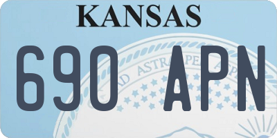 KS license plate 690APN