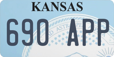 KS license plate 690APP