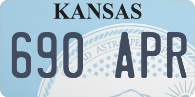 KS license plate 690APR