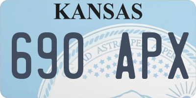 KS license plate 690APX