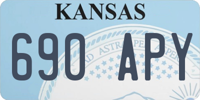 KS license plate 690APY