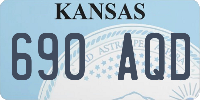 KS license plate 690AQD