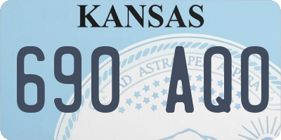 KS license plate 690AQO