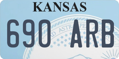 KS license plate 690ARB