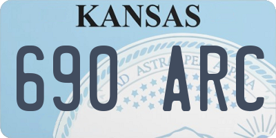 KS license plate 690ARC