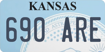 KS license plate 690ARE