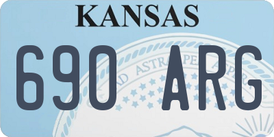 KS license plate 690ARG