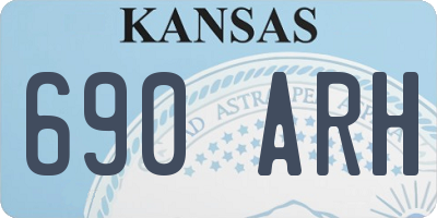 KS license plate 690ARH