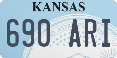 KS license plate 690ARI